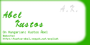 abel kustos business card